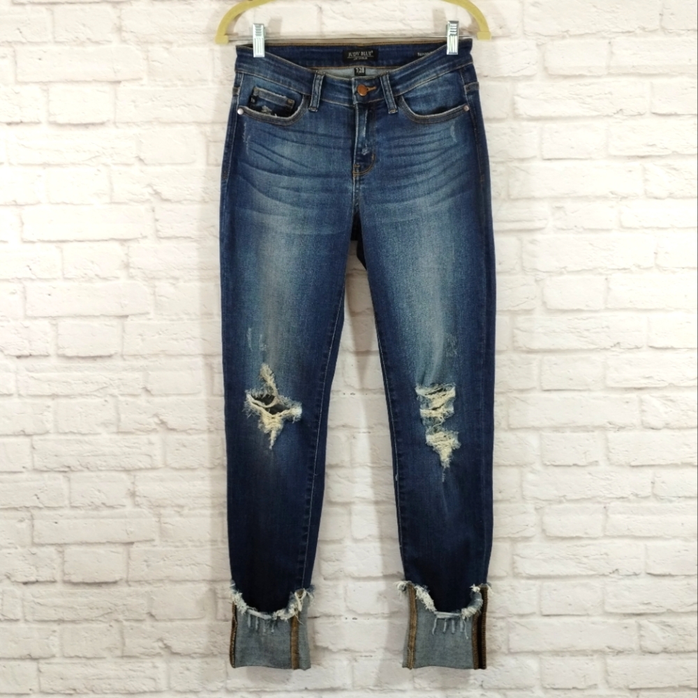 Judy Blue Womens Denim High Rise Jeans Medium Wash Blue Size 28/7